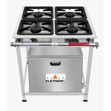 Fogão Industrial Alta Pressão P7 C Forno 4 Bocas 30x30 Inox