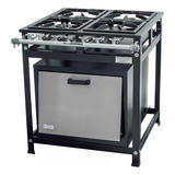 Fogão Industrial Botijão 4 Bocas C Forno Cristal Aço 30x30