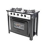 Fogão Industrial Branco Com Forno Preto 2 Bocas Duplas Bravo Br2bf Venâncio