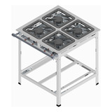 Fogão Industrial Inox 4 Bocas 30x30 Alta Pressão Perfil 7
