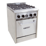 Fogão Inox 4 Bocas C Forno Gás Don Bidone Venâncio Fdb4f