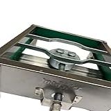 Fogão Inox De 1 Boca Alta Pressão Reforçado Kit Gás E007
