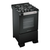 Fogão Mueller Decorato Vetro Piso 4 Bocas Preto Fosco Bivolt