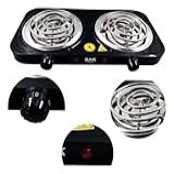 Fogareiro 2 Bocas Elétrico Fogãozinho Cooktop Fogão Portátil 110 Volts 