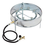 Fogareiro 8 Caulins Com Borda 34cm Zincado Alta Pressão