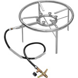 Fogareiro A Gás Disco Zincado 06 Caulins Alta Pressão 30cm