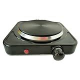 Fogareiro Eletrico Cooktop Camping 1 Boca Portatil De Mesa Preto 220V