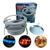 Fogareiro Espiriteira Alcool Portatil Acampamento Pequeno