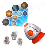 Foguete De Brinquedo Projetor C 9 Planetas E 3 Mini Robos