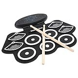 Foldable Electronic Drum Set Thickened Drum Kit With Sustain Pedal And 2 Loudspeakers Supports All MIDI Software 100 240V US Plug 