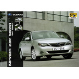 Folder Catálogo Folheto Subaru Impreza 2 0r Sedan sb026 