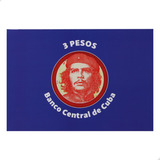 Folder Encarte Cédula 3 Pesos Banco Central Cuba Che Guevara