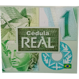 Folder Ilustrativo Cédula De 1 00 Real Fe Ano 2003 