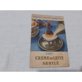 Folder Livreto Antigo Creme Leite Nestlé