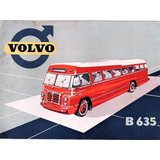 Folder Propaganda Antiga Volvo Onibus B635 1953 Em Portugues