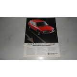 Folder Vw Brasilia 1600 1978 Propaganda Brochura Folheto