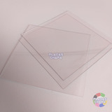 Folha 0 5mm Petg Cristal Transparente 100cm X 50cm 4x Unid