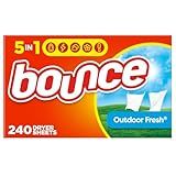 Folha Amaciante Bounce De Tecido De Lavanderia Para Secadora Outdoor Fresh 240 Unidades