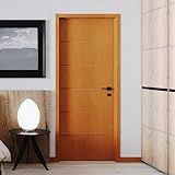 Folha De Porta De Madeira 210x80cm Espessura 3 5cm MSO Eucaplac Frisada Residence Eucatex Nogal Mel