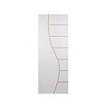 Folha De Porta Madeira Decorada 210x60cm Espessura 3 5cm Cantareira Mgm Branco