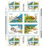 Folha Inteira Selo 1203 1206 Proteção Do Meio Ambiente 1981