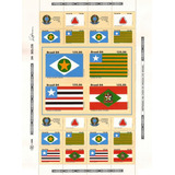 Folha Inteira Selo 1425 1429 Bandeiras Dos Estados Do Brasil