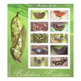 Folha Inteira Selo 3660 75 Borboletas Brasileiras C Vinheta