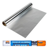 Folha Papel Aluminio 30 Cm 4 Metros 1 Un Cozinha Assados