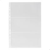 Folha Para Cédulas 32x24 Polipropileno 3 Espaços