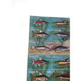 Folha Selos 1976 Peixes De Água Doce Brasil Rhm C939 C944
