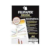 Folha Transparência Inkjet 75 Micras Sem Tarja 10 Folhas Filiperson