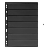 Folhas Para Selos 7 Tiras Fundo Preto Pccb 10 Unidades