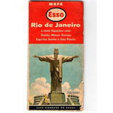 Folheto Propaganda Antiga Mapa Esso Rio