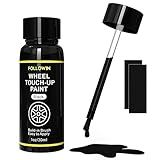 FOLLOWIN Tinta De Retoque De Aro Preto Para Carros Kit De Reparo De Pintura De Roda Preta Reparo De Arranhões De Aro Automotivo Kit De Tinta De Retoque Com Pincel Reparo De Erupção Cutânea De