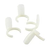 FOMIYES 100 Unidades Roda De Exibição De Arte Do Prego Placa De Exibição De Unhas Roda De Prática De Nail Art Roda De Exibição De Esmalte Anel Cartão De Cores Branco