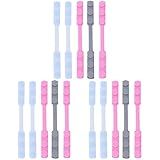 FOMIYES Cinta De Extensor De Silicone 15Pcs De Extensão Macia Portas De Fivela De Fivela De Fivela De Fivela Ajustável Portas De Protetor Protetor De Economia De Correio Para