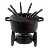 Fondue De Ferro Preto 1 6 Litros Com 6 Espeto Santana