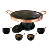 Fondue De Pedra Sabão 27 Cm Assar Carne E 4 Tigelinhascolher