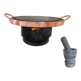 Fondue De Pedra Sabão 37 Cm Pilão De 11 Cm Tradicional