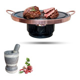 Fondue Kit 27 Cm Pilão M Pedra Sabão Curado Imperdível 