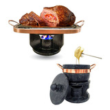 Fondue Retangular Fondue 800ml Pedra Sabão