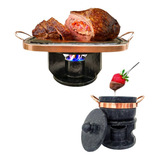 Fondue Retangular Fondue De Pedra Sabão 800 Ml Curados