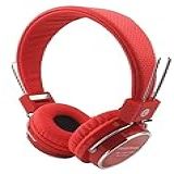 Fone De Ouvido Bluetooth 3 0 SD CARD P2 E Radio FM Vermelho B 05