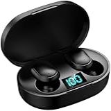 Fone De Ouvido Bluetooth 5-1 TWS Premium Wireless Com Visor LED- Som Hi-Fi Estéreo- Cancelamento De Ruído- Toque Inteligente- Bateria Longa- Microfone- Compatível Com Android E IOS