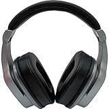 Fone De Ouvido Bluetooth Basike Headset Sem Fio Com Hastes Ajustáveis E Earpads Acolchoados Possui Modo Caixa De Som E Rádio FM Integrado Com Suporte Para Cartão Micro SD Cinza