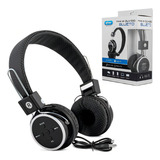 Fone De Ouvido Bluetooth Head Phone Sem Fio Cartão Sd Preto Knup Kp 367