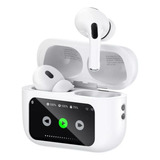 Fone De Ouvido Bluetooth Pro Sem Fio Tws Visor Tela Touch Cancelamento De Ruído Ios Compativel Com Android Apple Xiomi Samsung Academia Corrida Trabalho Escola Branco