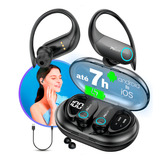 Fone De Ouvido Bluetooth Sem Fio Esportivo Compatível Com Xiaomi Samsung Motorola Iphones Marca Pardal Black