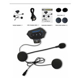 Fone De Ouvido Bt 12 Bt12 Intercomunicador Para Motocicleta Cor Preta