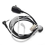 Fone De Ouvido Com Microfone De Lapela PTT- Tubo Acústico Transparente- Compatível Com Rádio EP450- SP50- EJ-01- Um Pino